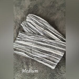 Striped Gray and White Pants